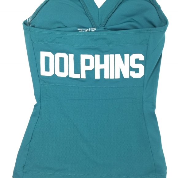 Miami Dolphins Women’s Green Jersey Halter New - Picture 2 of 3